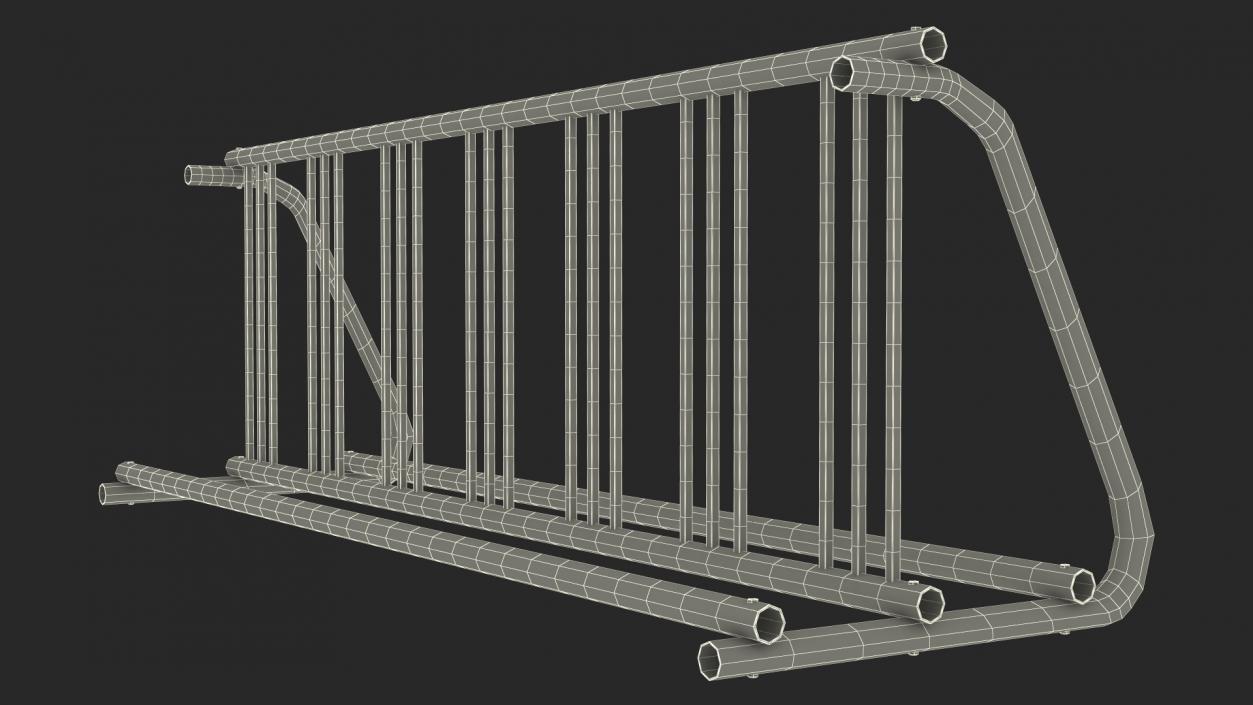 3D Floor Mounted Bike Rack model