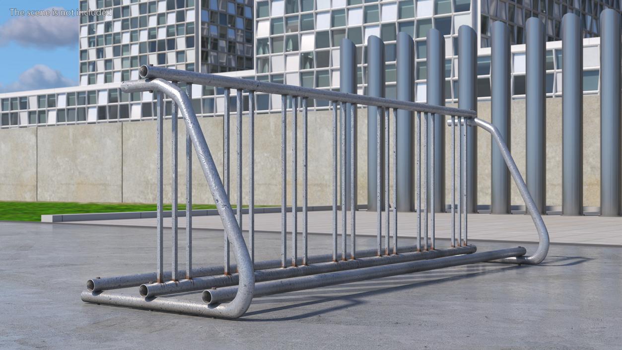 3D Floor Mounted Bike Rack model