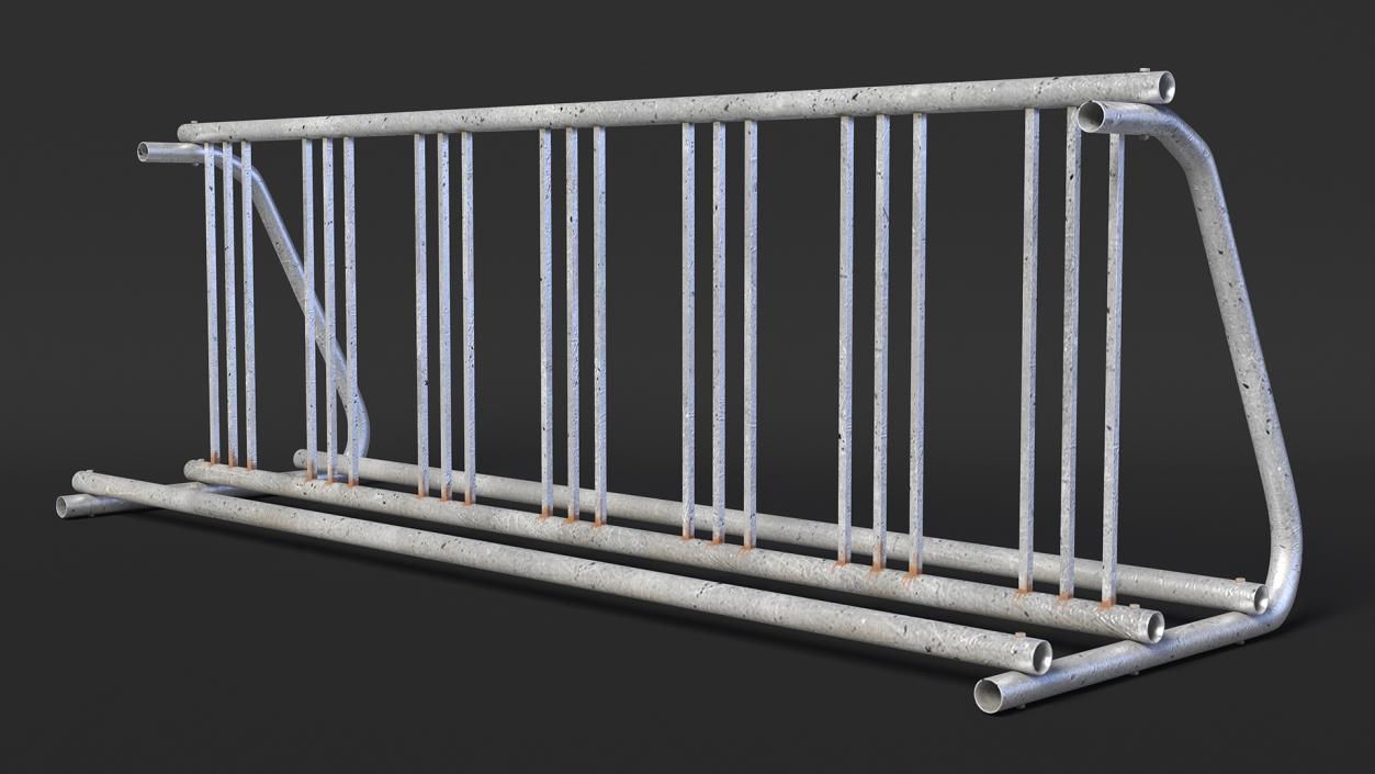 3D Floor Mounted Bike Rack model