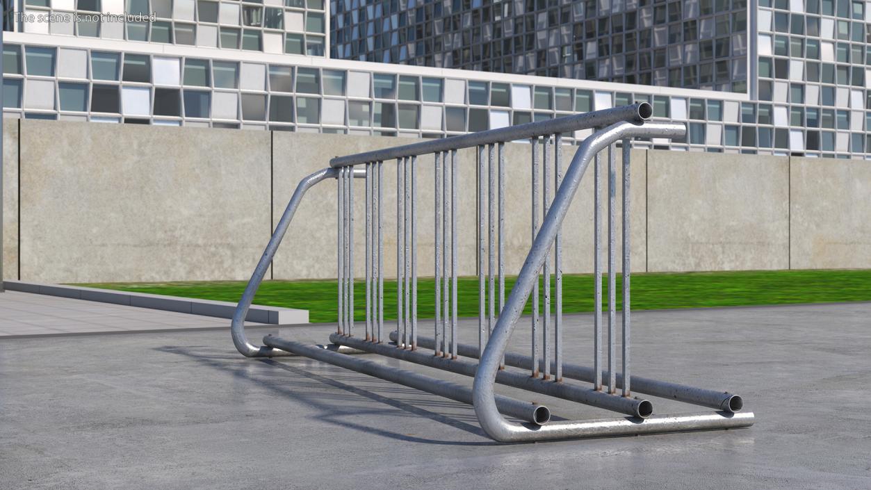 3D Floor Mounted Bike Rack model