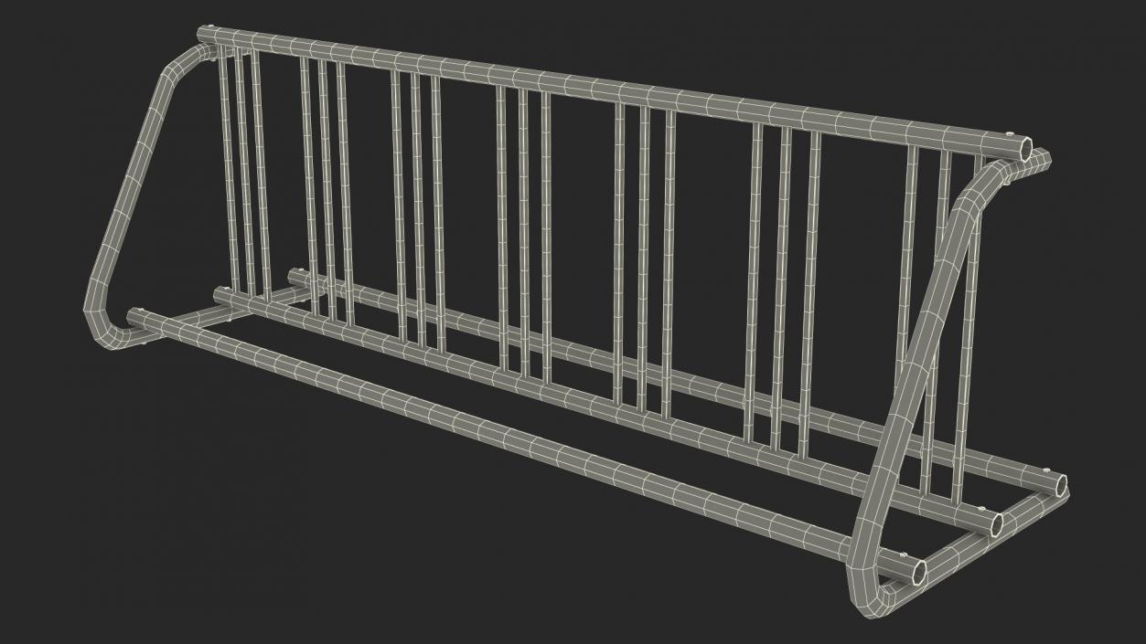 3D Floor Mounted Bike Rack model