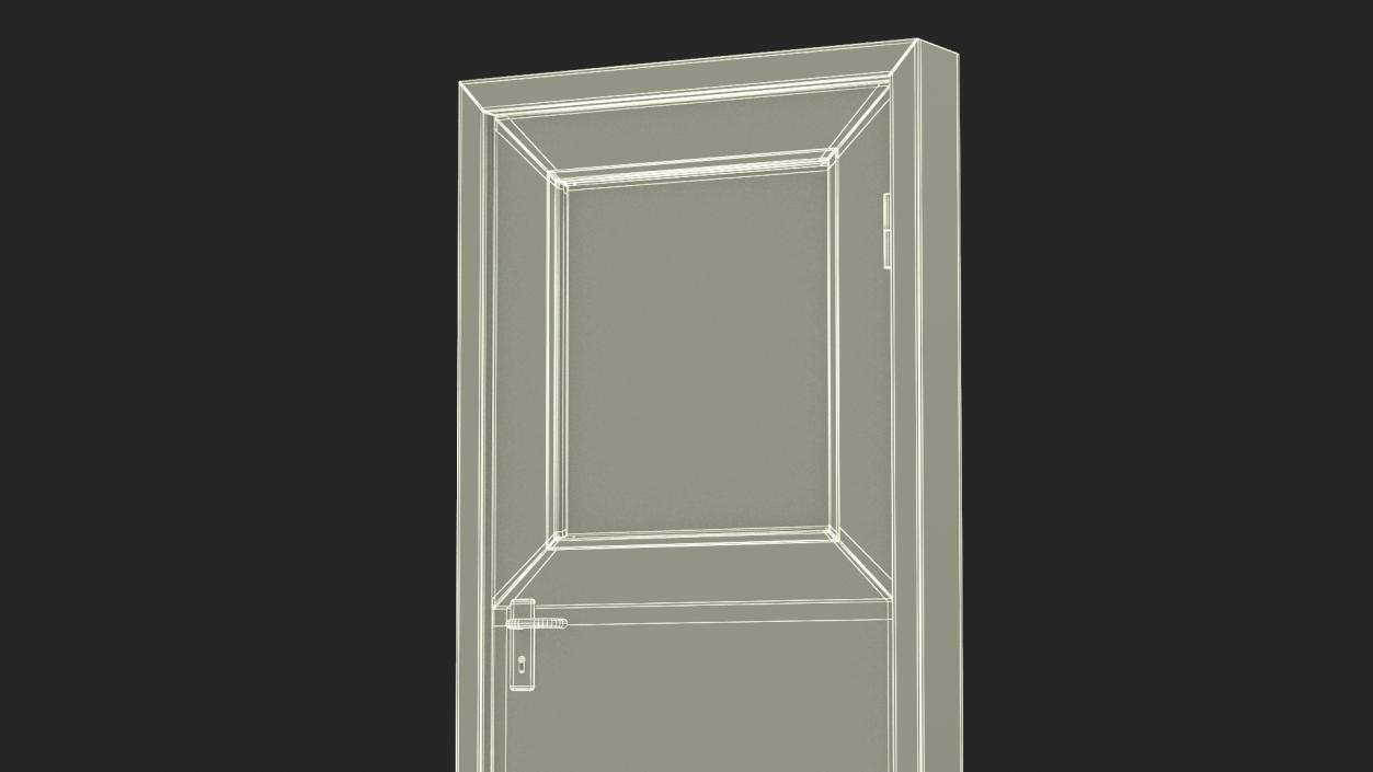 3D Single Fire Exit Door with Panic Bar