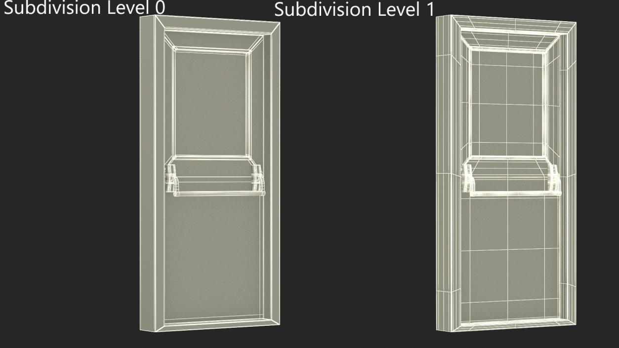 3D Single Fire Exit Door with Panic Bar