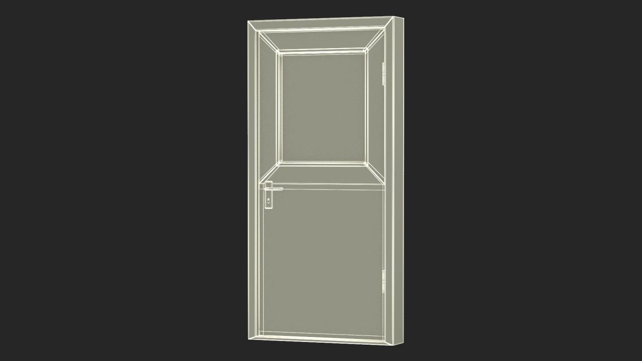 3D Single Fire Exit Door with Panic Bar