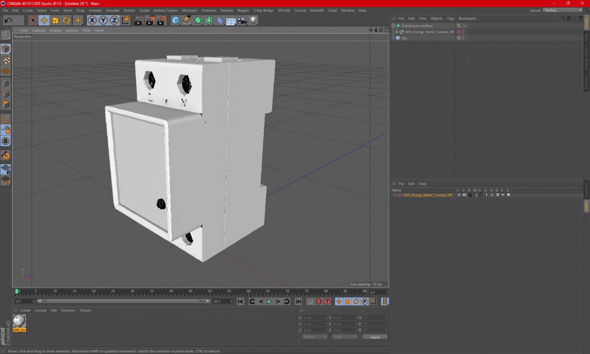 3D Wifi Energy Meter Turned Off model