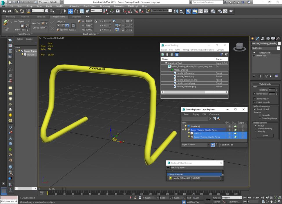 3D Soccer Training Hurdle Forza model