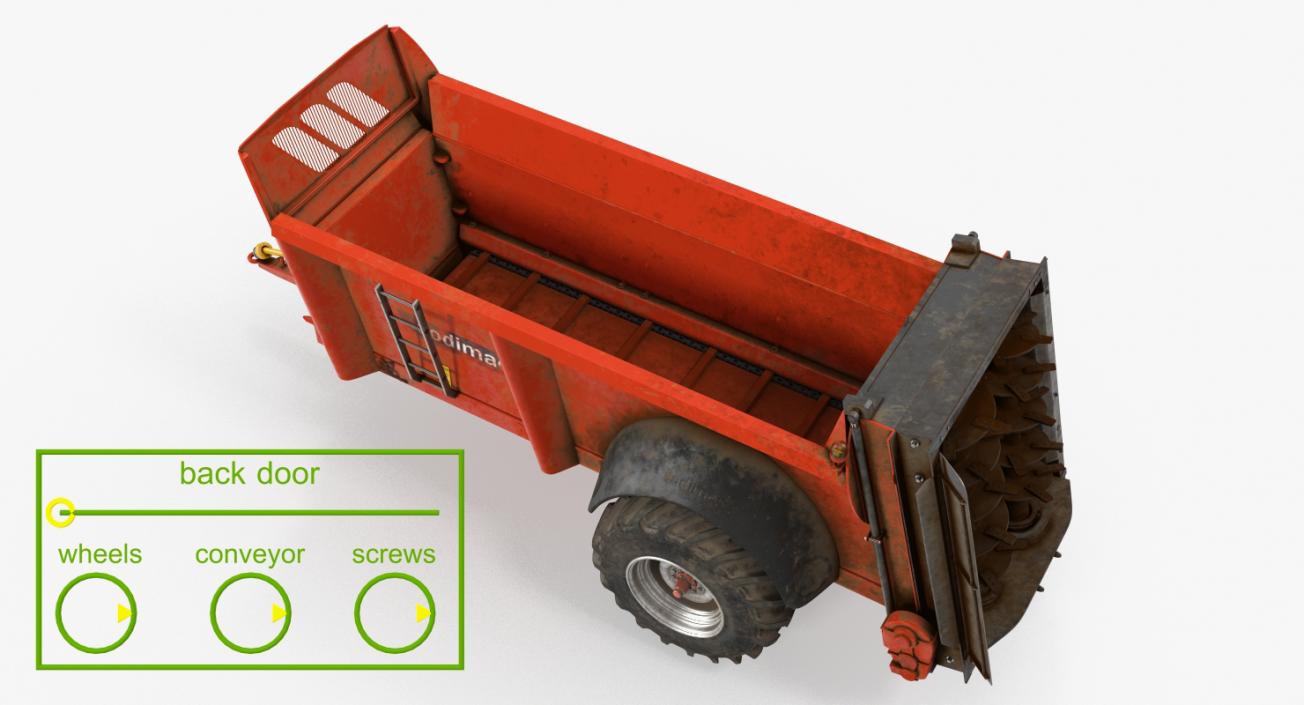 3D model Sodimac Rafal 3300 Spreader Dirty Rigged