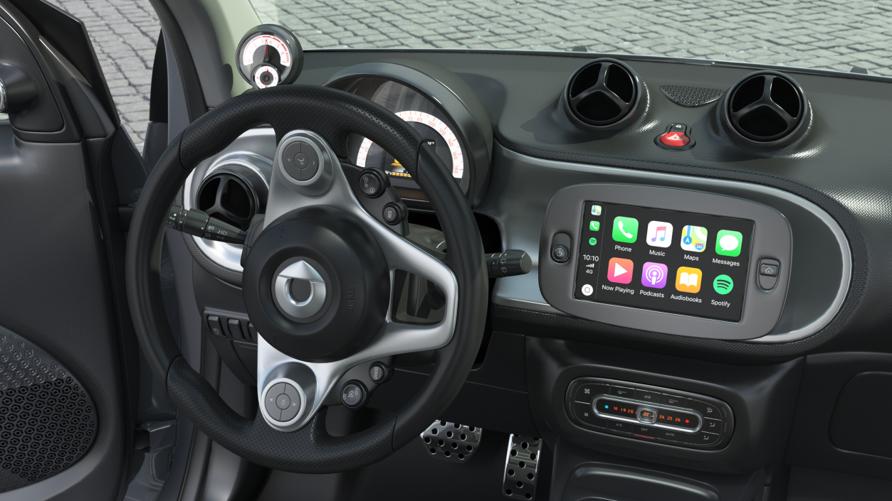 3D model Smart EQ Fortwo Steering Wheel