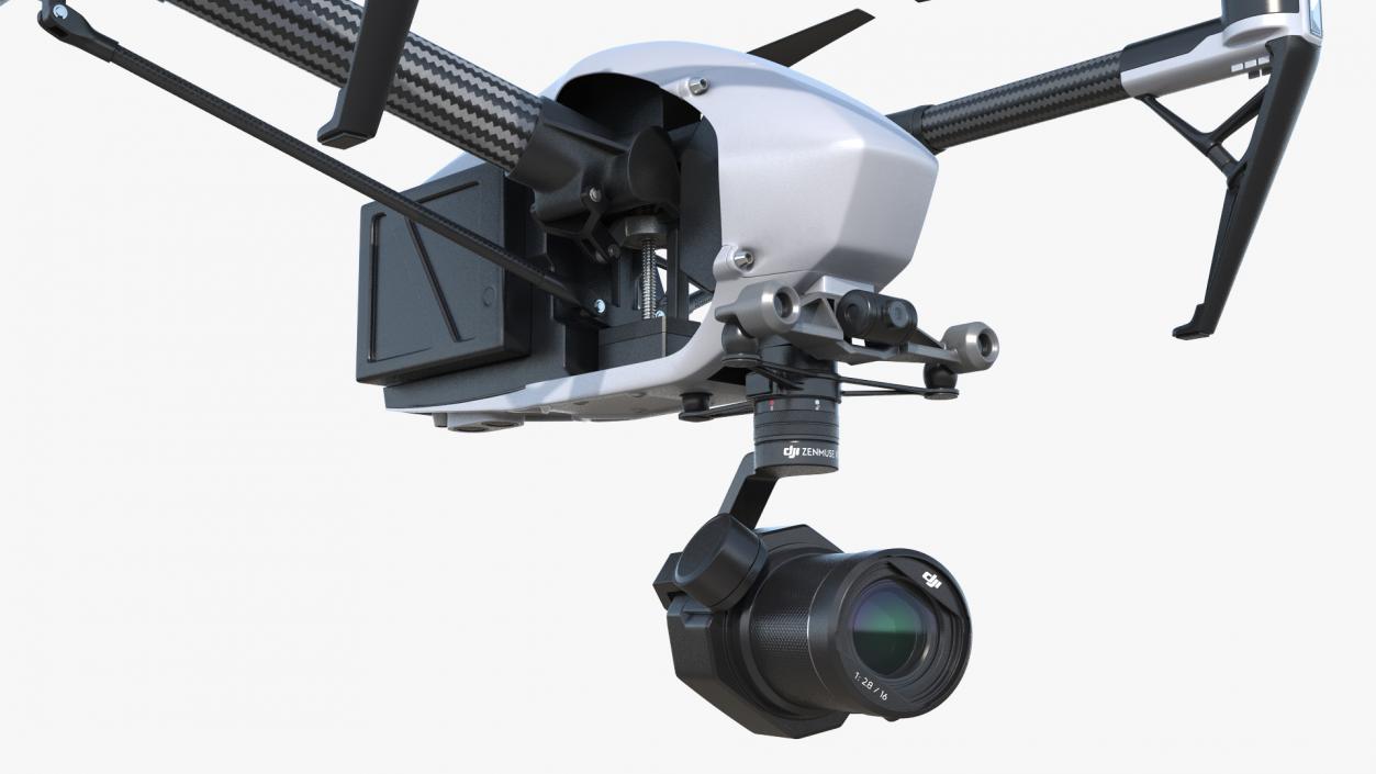 3D DJI Inspire 2 with Zenmuse X7 Camera