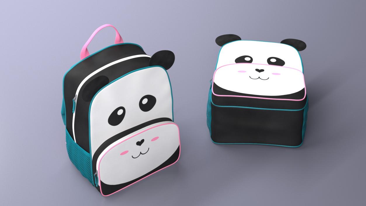 Kids Panda Backpack 3D model