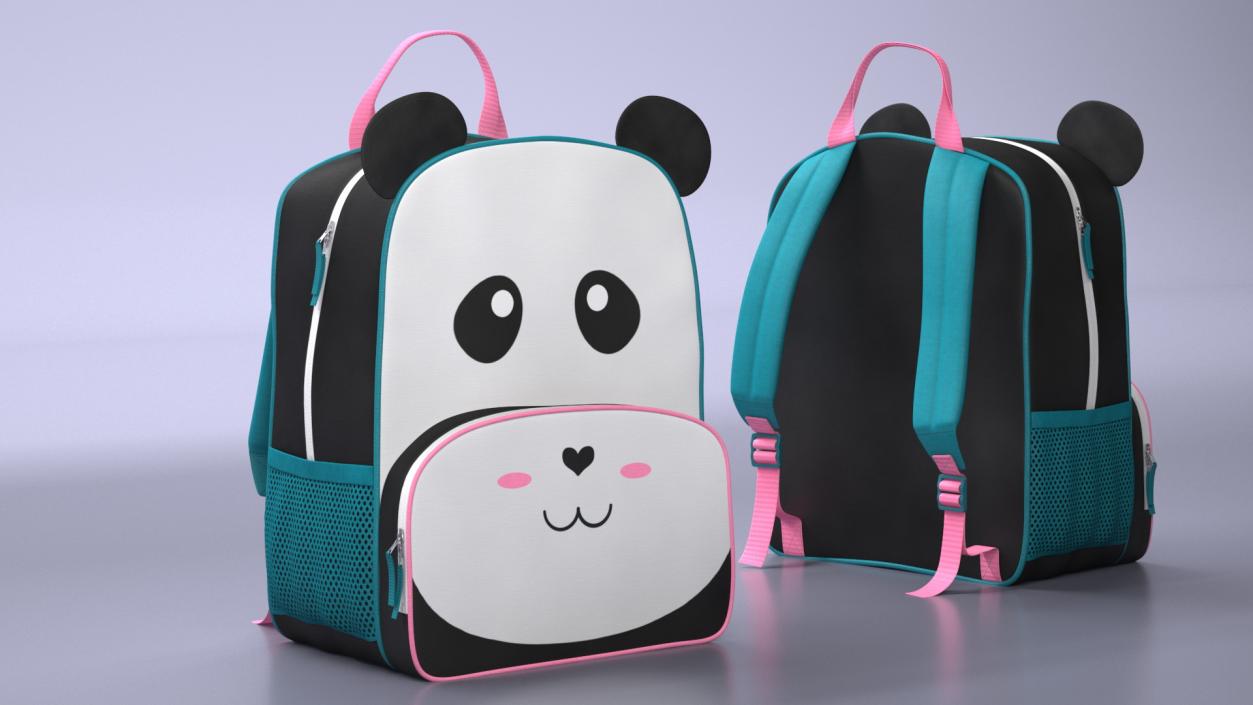 Kids Panda Backpack 3D model