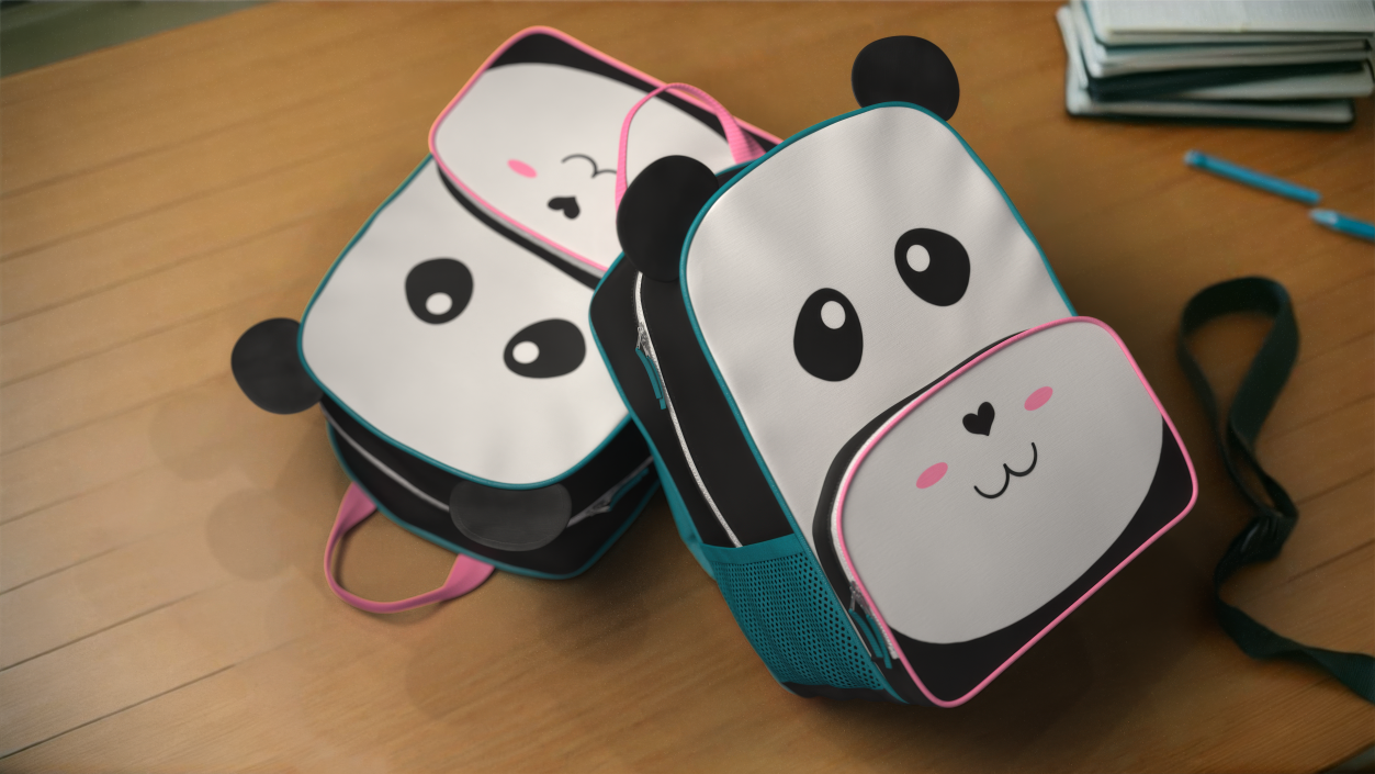 Kids Panda Backpack 3D model