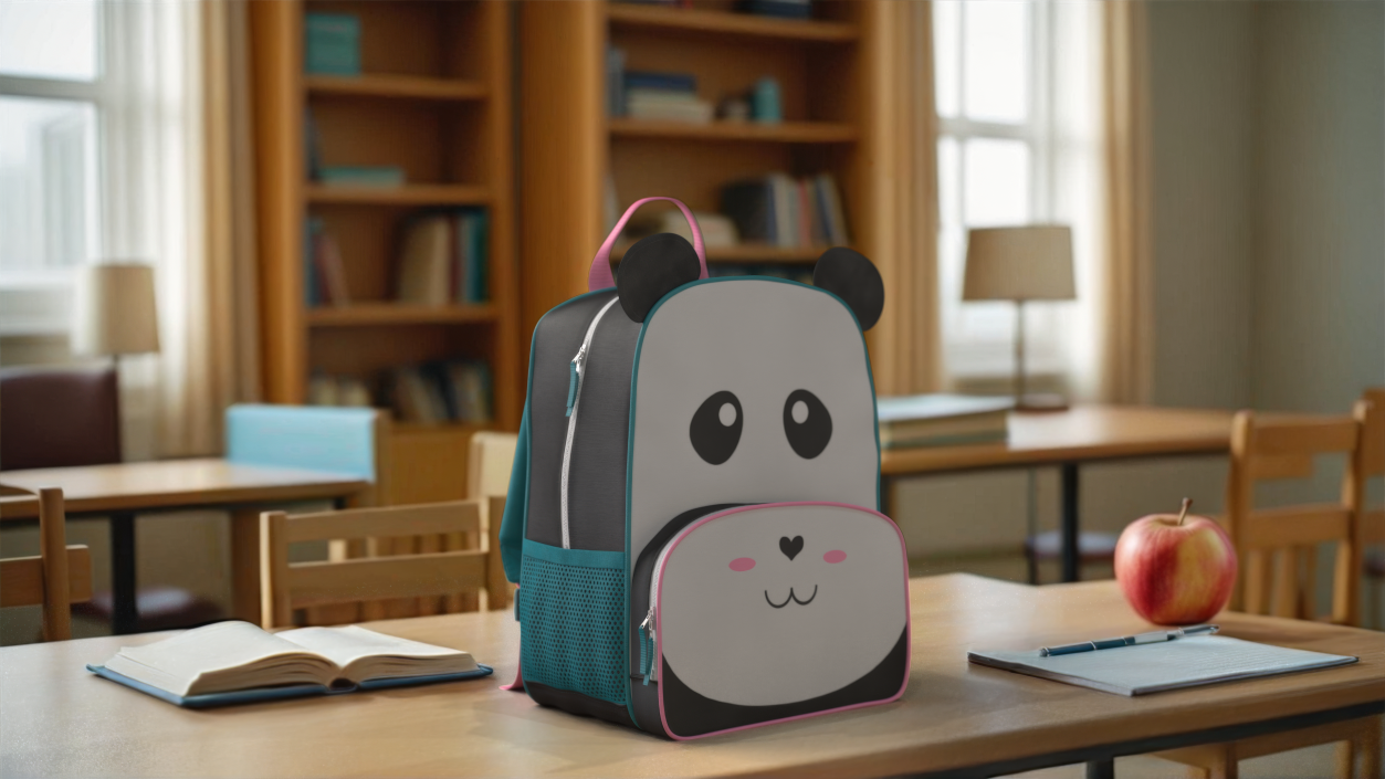 Kids Panda Backpack 3D model