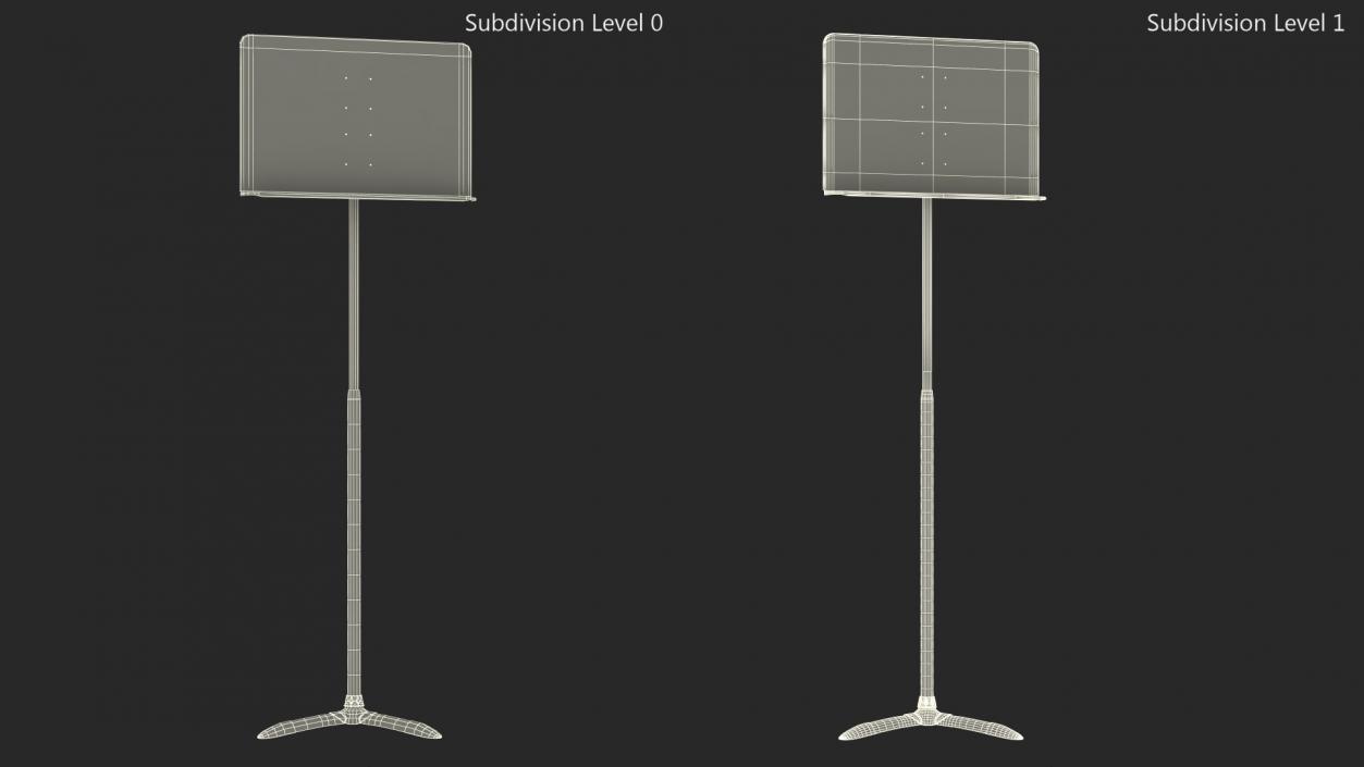 Heavy Duty Music Stand 3D