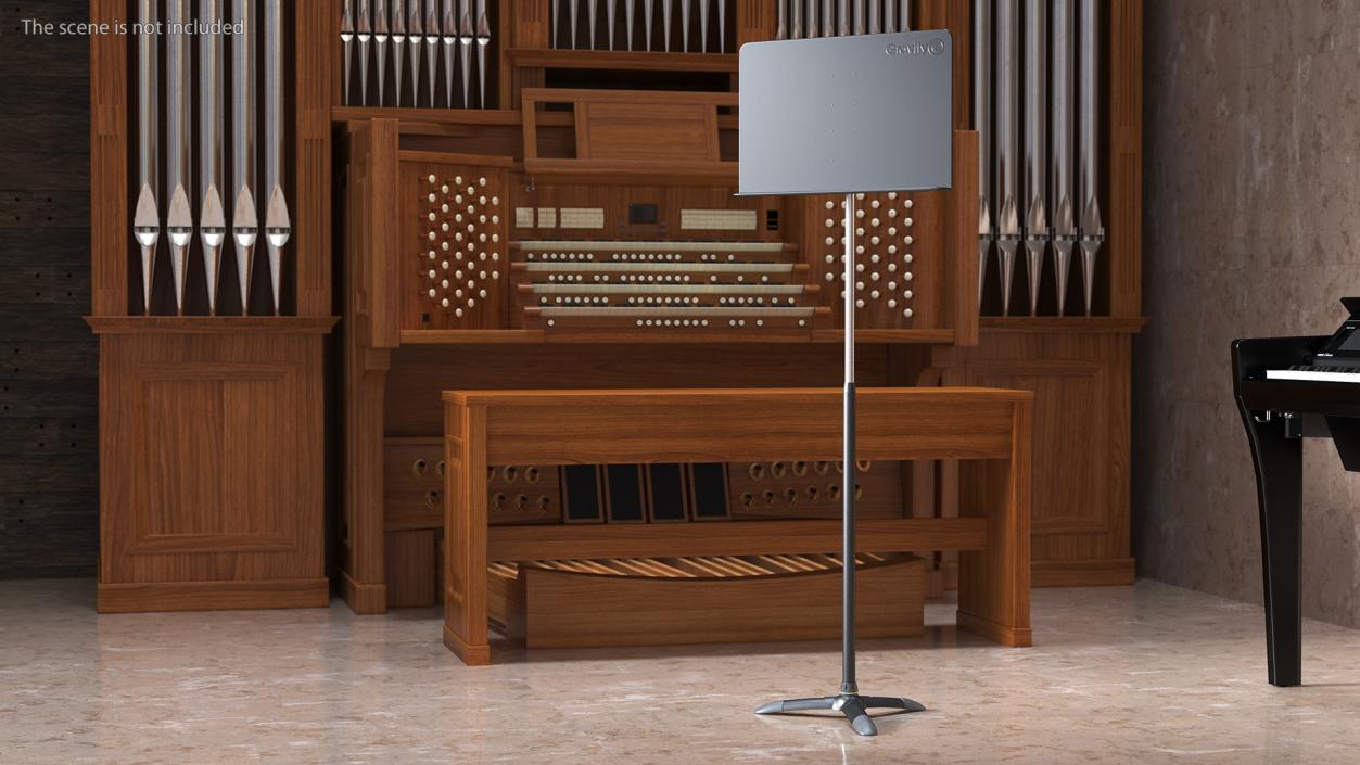 Heavy Duty Music Stand 3D