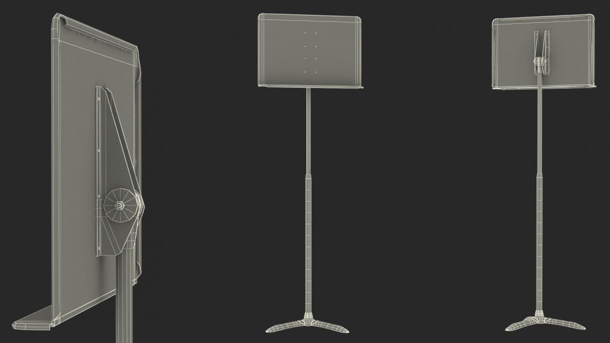 Heavy Duty Music Stand 3D