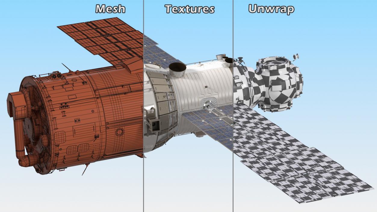 3D model ISS Zvezda Service Module