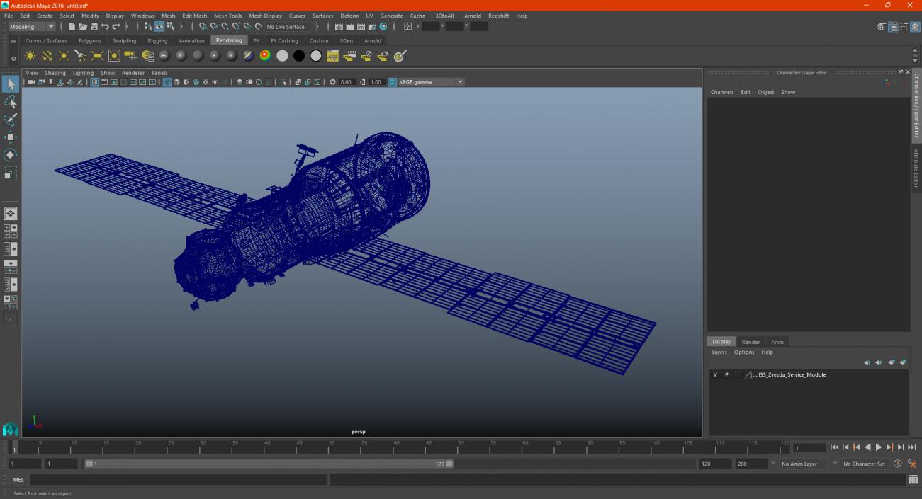 3D model ISS Zvezda Service Module