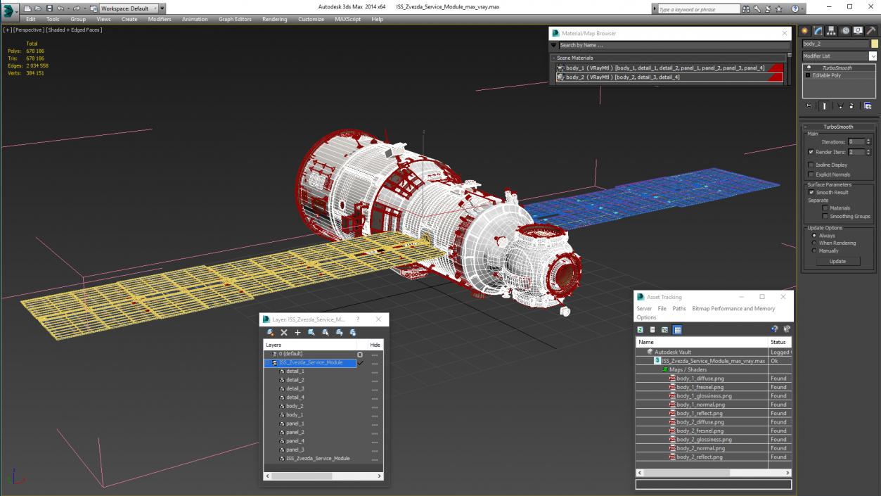 3D model ISS Zvezda Service Module