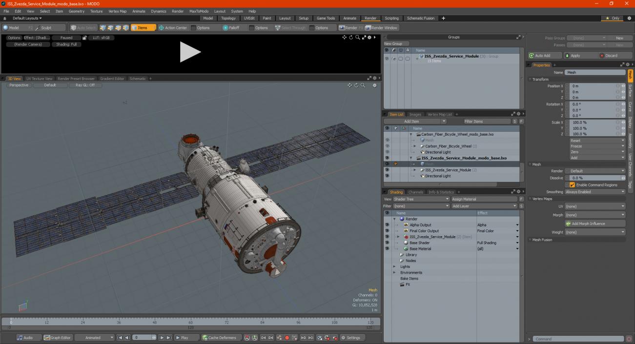 3D model ISS Zvezda Service Module