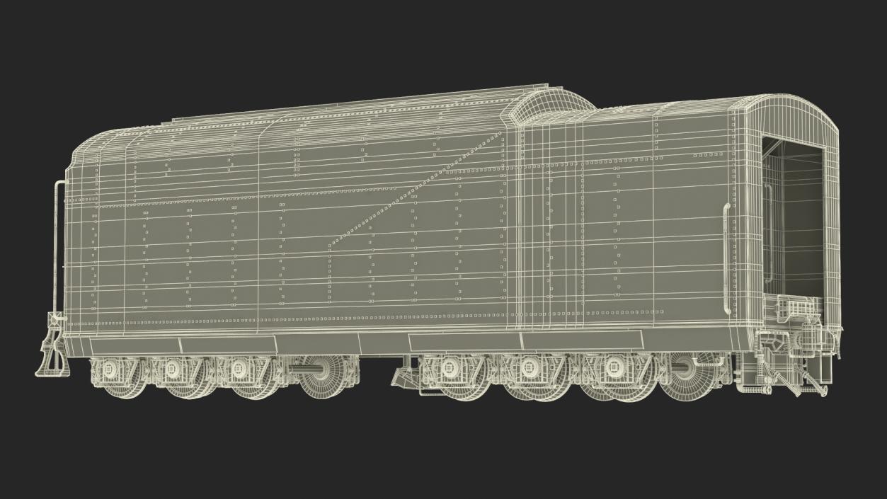 3D New York Central Hudson Train Rigged