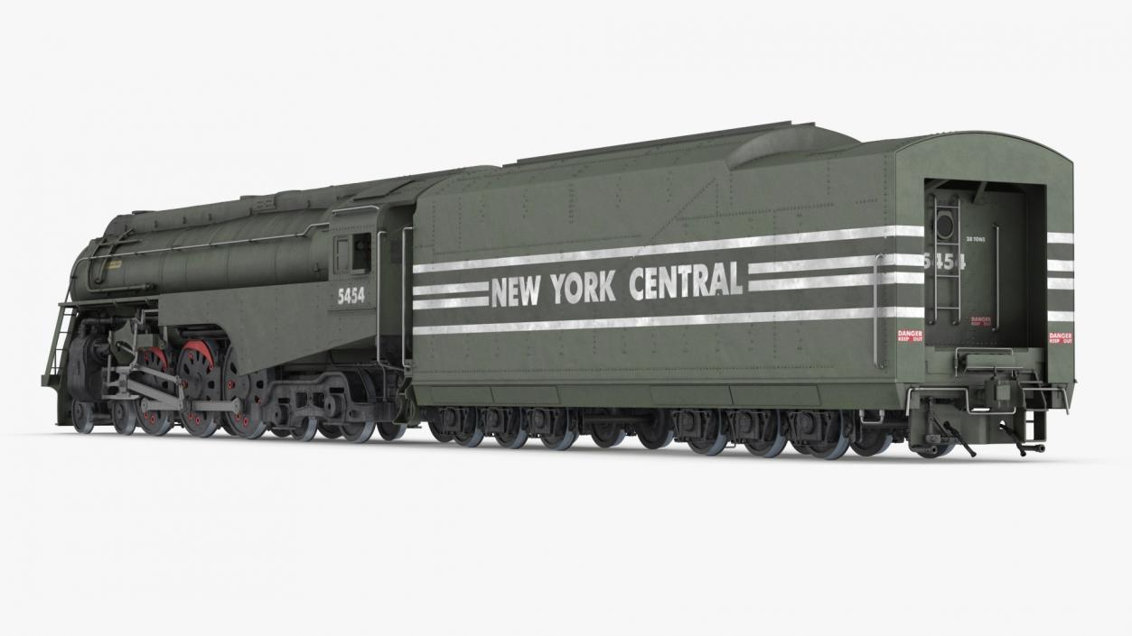 3D New York Central Hudson Train Rigged