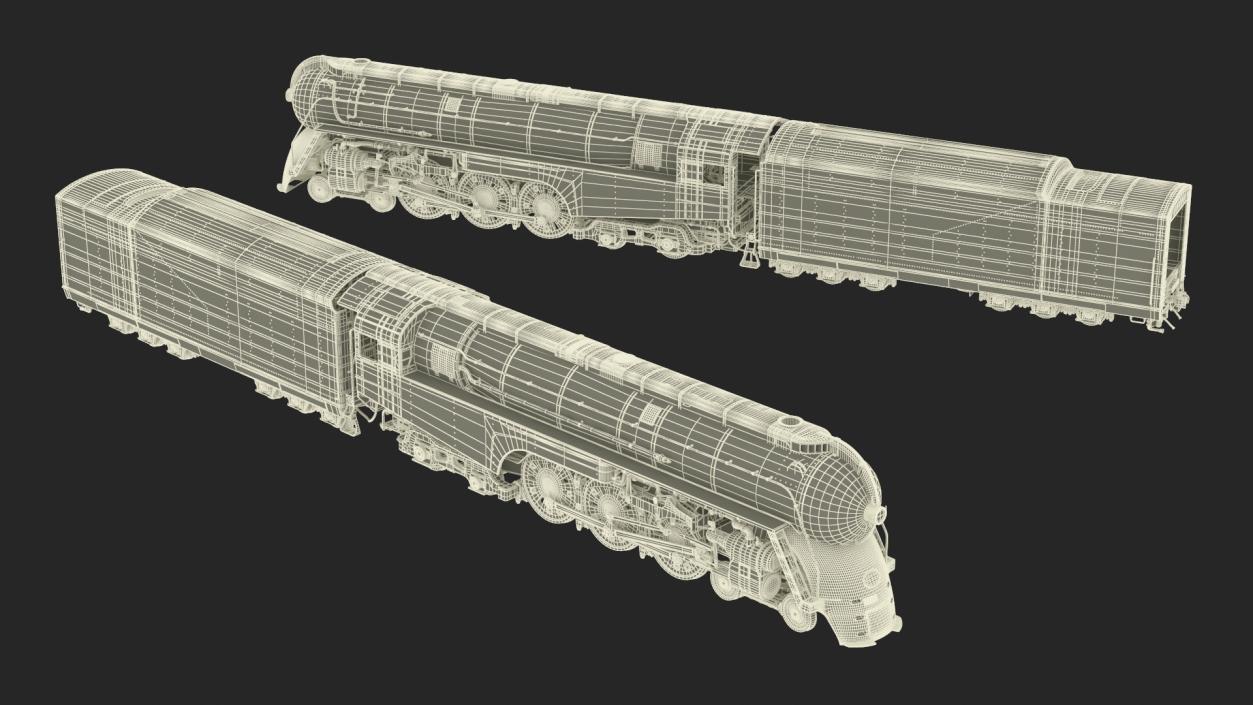 3D New York Central Hudson Train Rigged