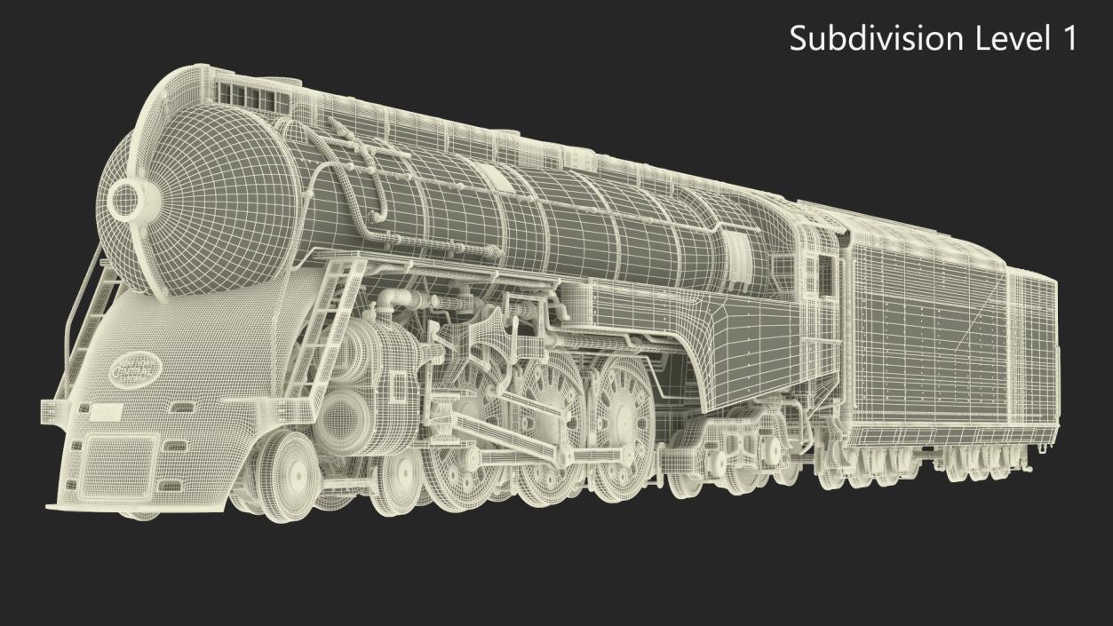 3D New York Central Hudson Train Rigged