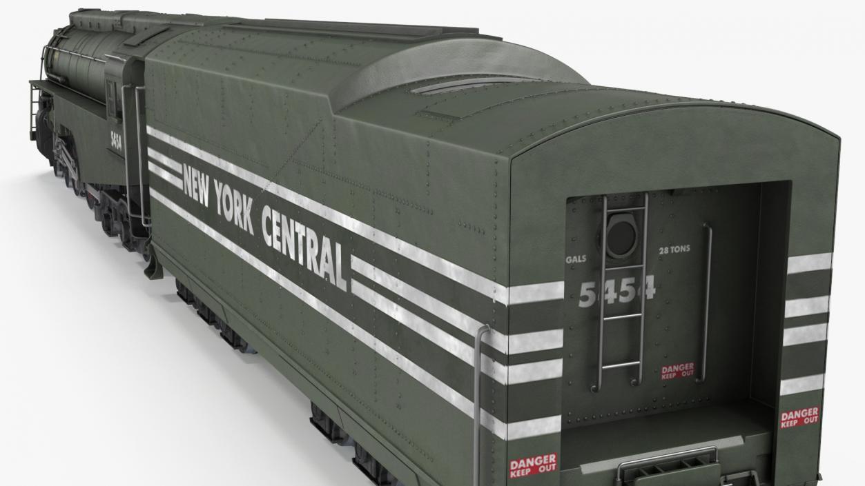 3D New York Central Hudson Train Rigged