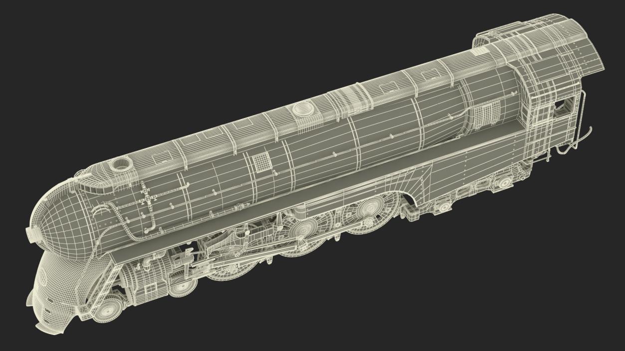 3D New York Central Hudson Train Rigged