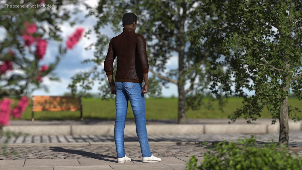 3D model Teenager Light Skin Street Outfit Rigged