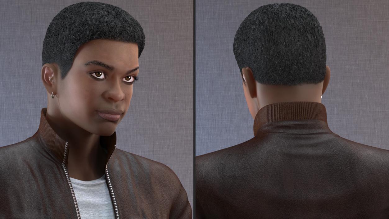 3D model Teenager Light Skin Street Outfit Rigged