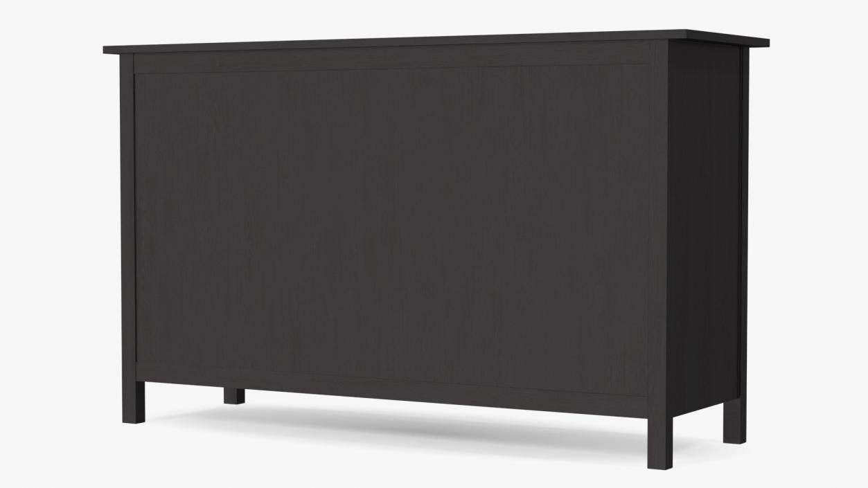 8 Drawer Ikea Dresser Black 3D