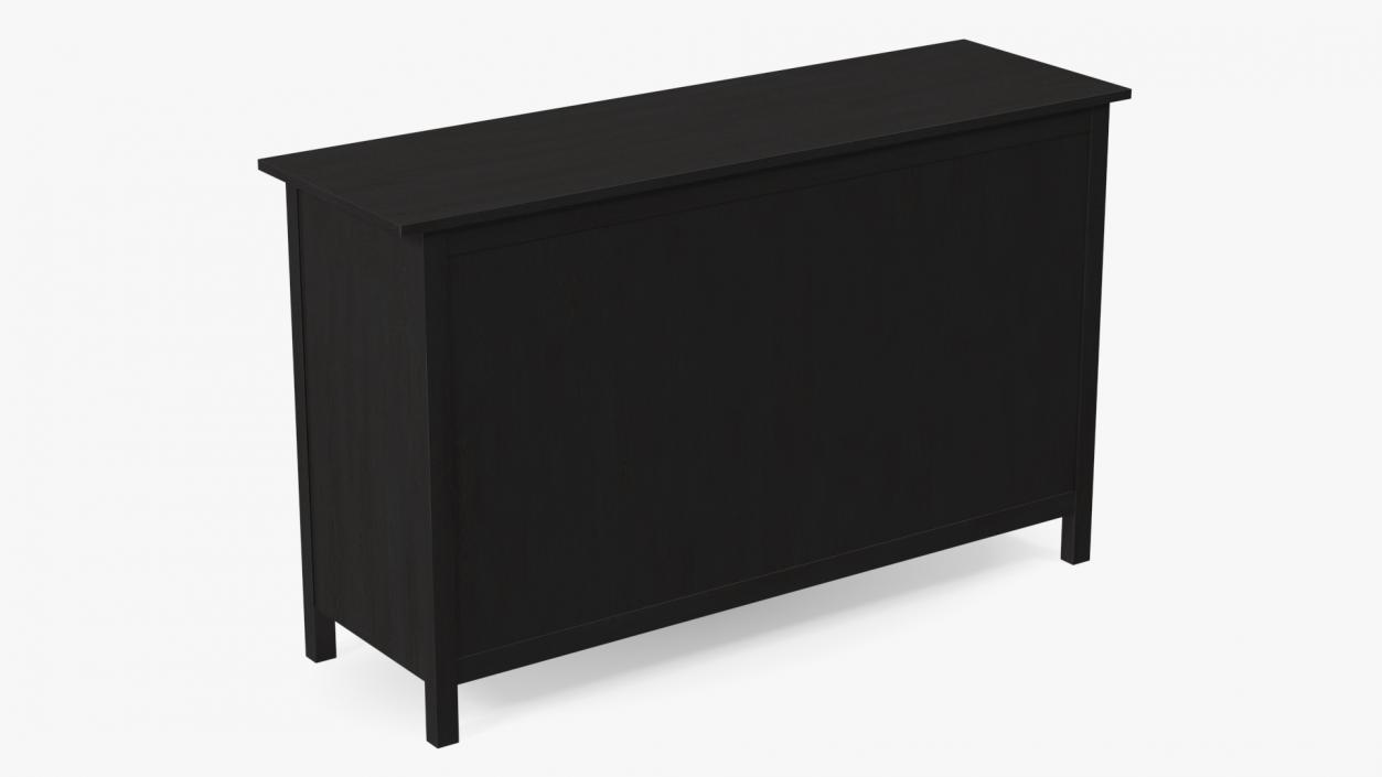 8 Drawer Ikea Dresser Black 3D