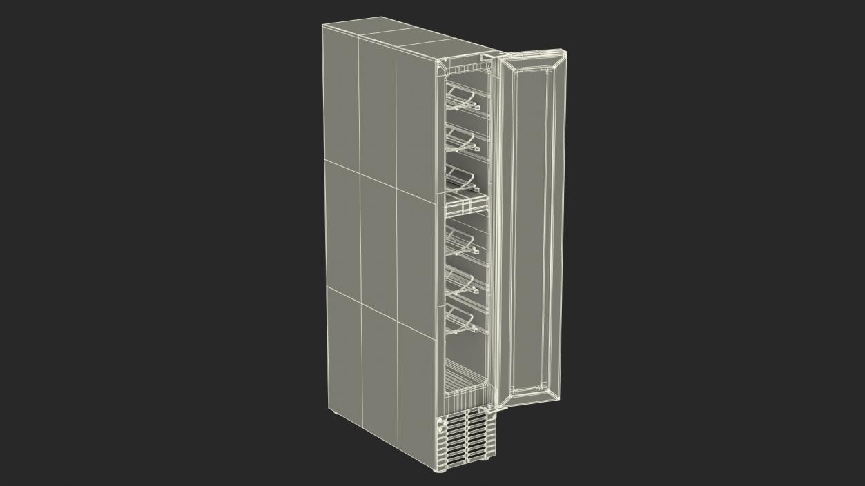 Slim Vertical Built in Wine Cooler 3D model