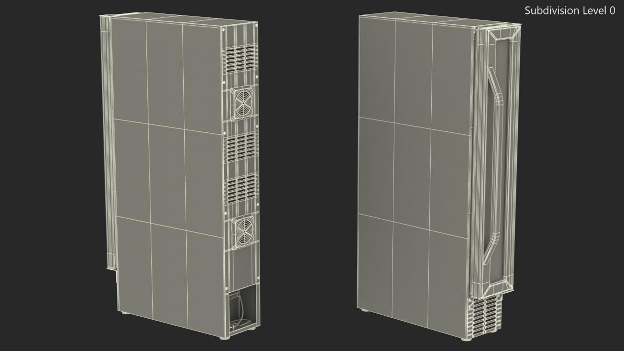 Slim Vertical Built in Wine Cooler 3D model