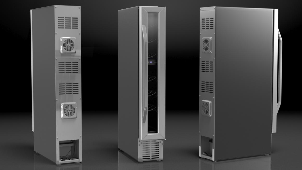 Slim Vertical Built in Wine Cooler 3D model