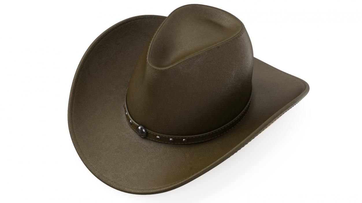 3D Leather Western Cowboy Hat