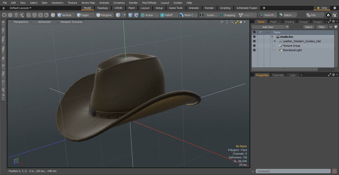 3D Leather Western Cowboy Hat