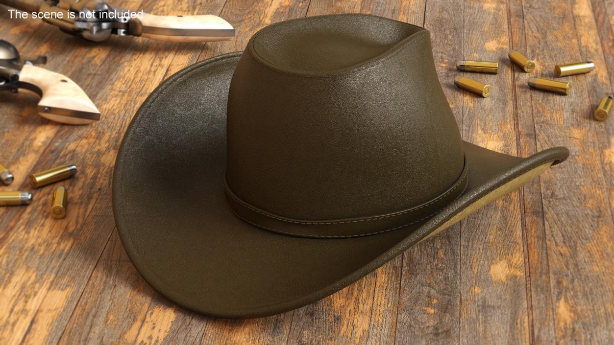 3D Leather Western Cowboy Hat