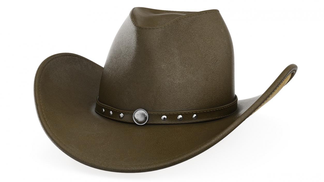 3D Leather Western Cowboy Hat