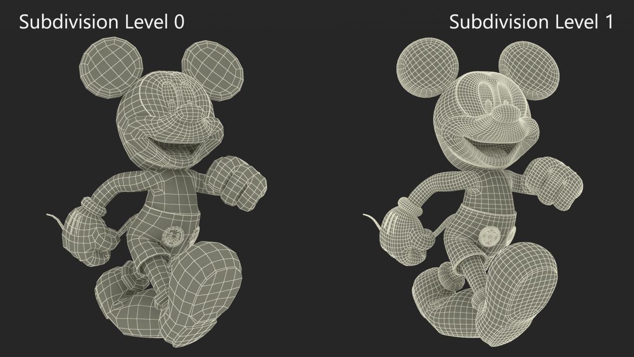 Disney Character Mickey Mouse Walking 3D