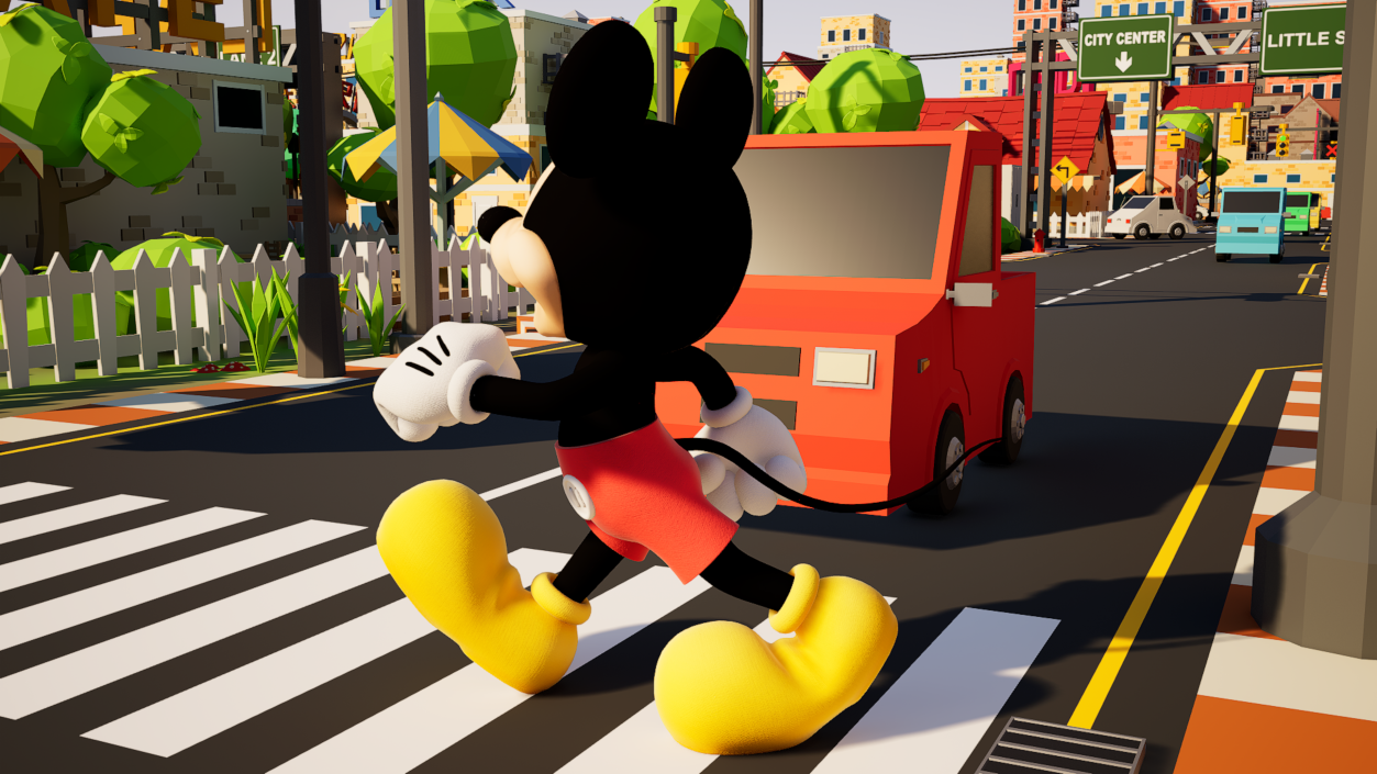 Disney Character Mickey Mouse Walking 3D