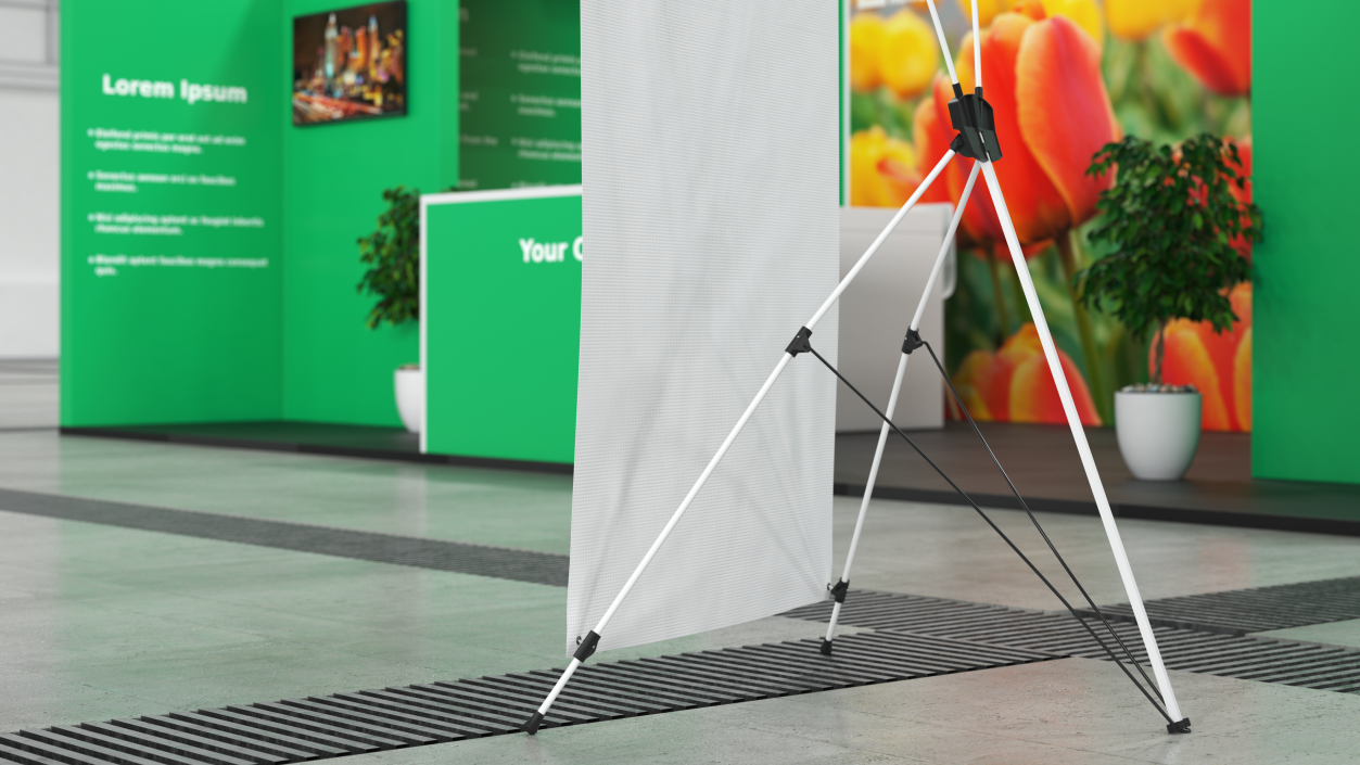 3D Trade Show Banner Stand model