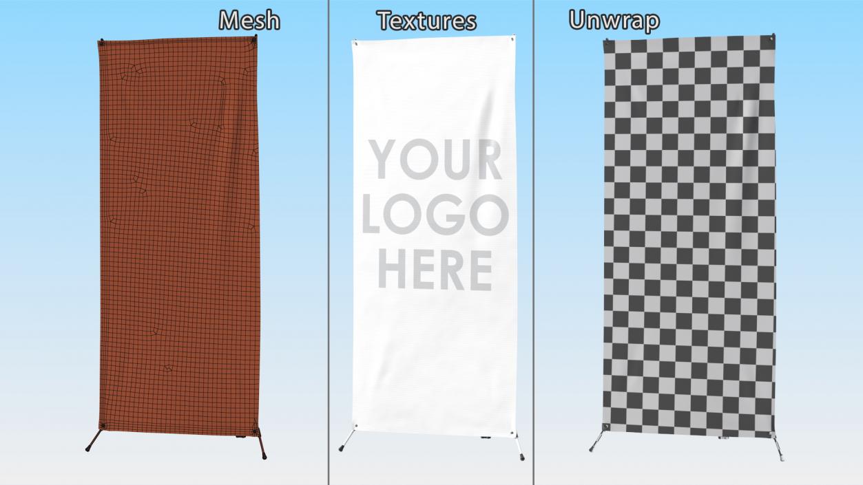 3D Trade Show Banner Stand model