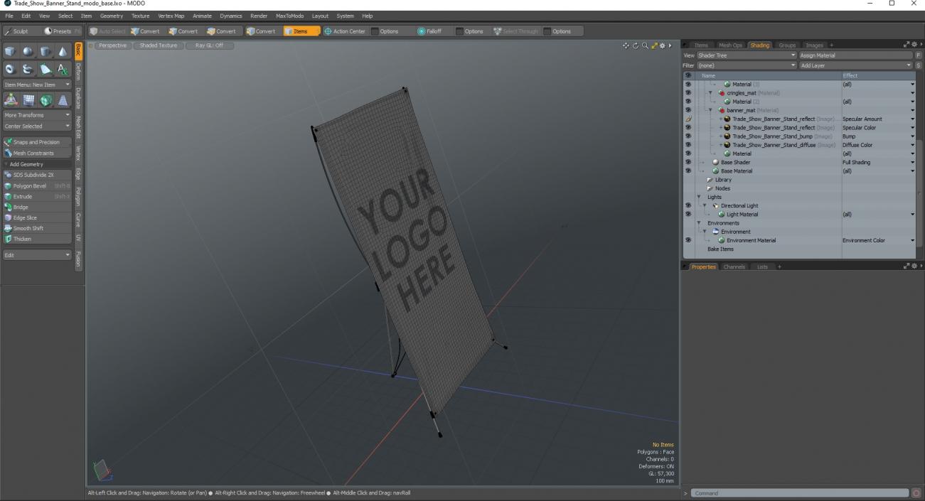 3D Trade Show Banner Stand model