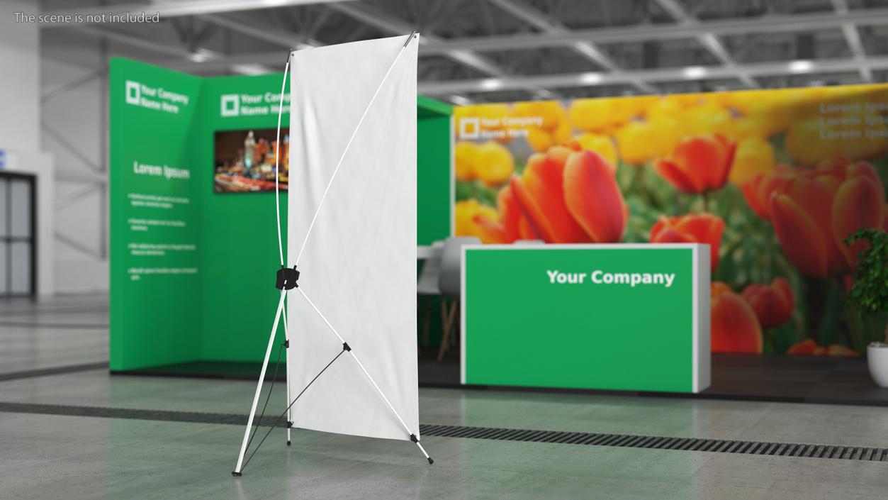 3D Trade Show Banner Stand model