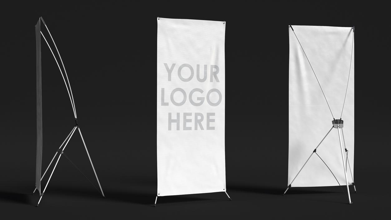 3D Trade Show Banner Stand model