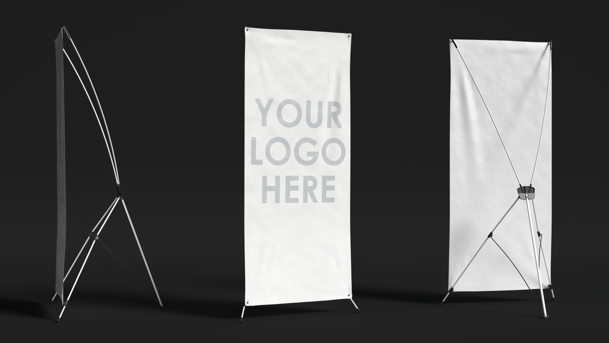 3D Trade Show Banner Stand model