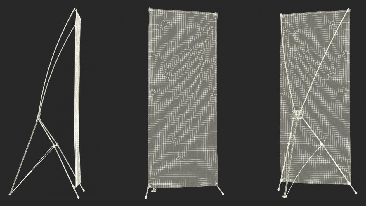 3D Trade Show Banner Stand model